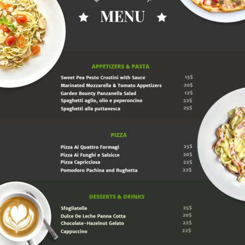 Italian Menu Template - MockoFUN