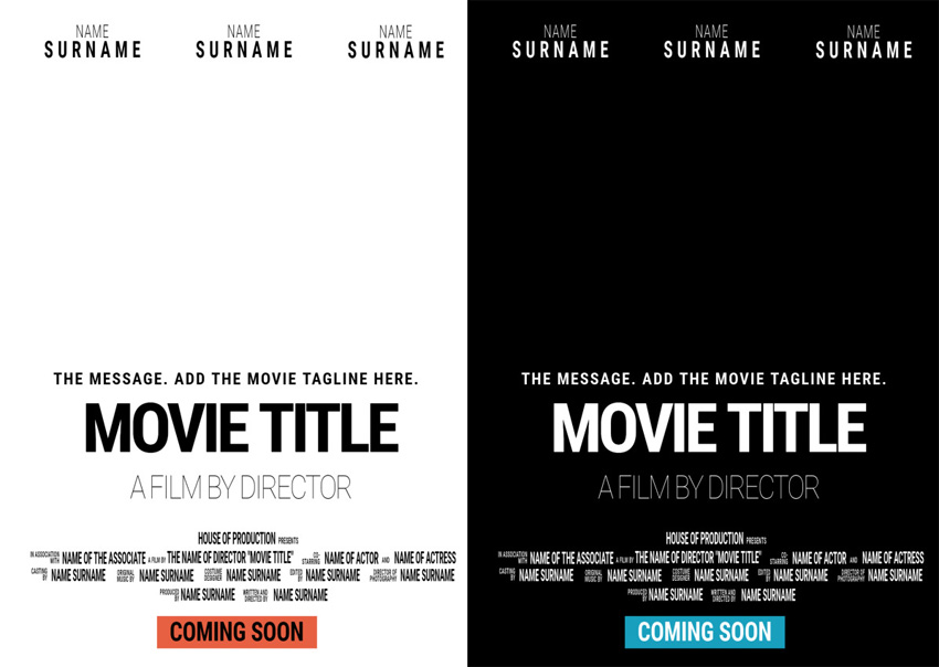 🎥 Poster Credits Template
