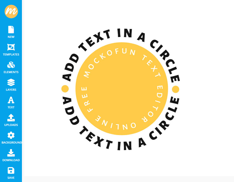 wrap text around circle online