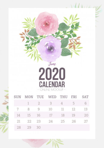 Floral Calendar Design