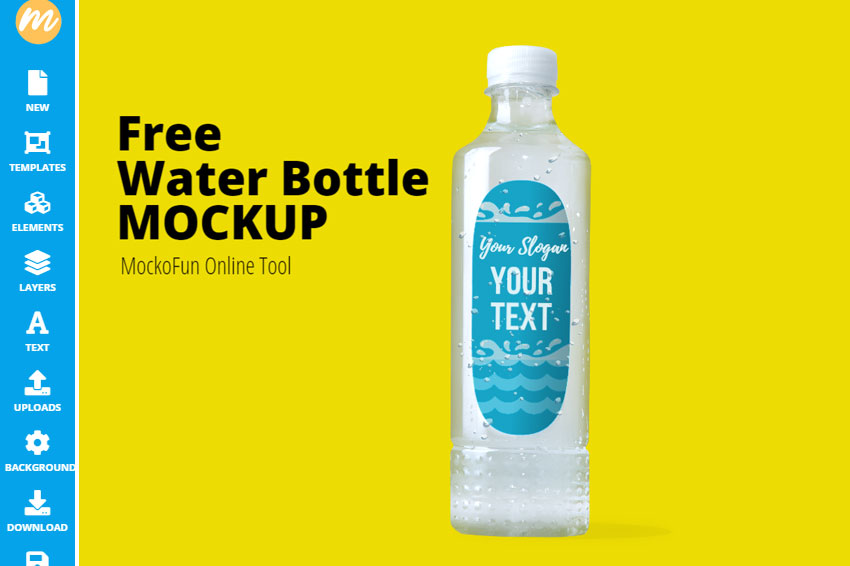Download (FREE) Water Bottle Mockup - MockoFUN