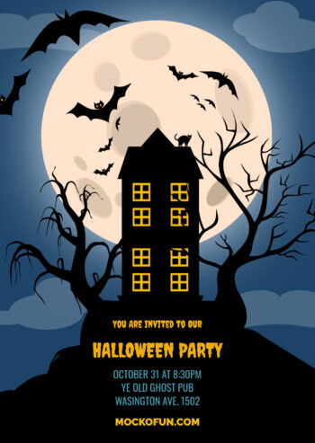 Spooky House Halloween Poster