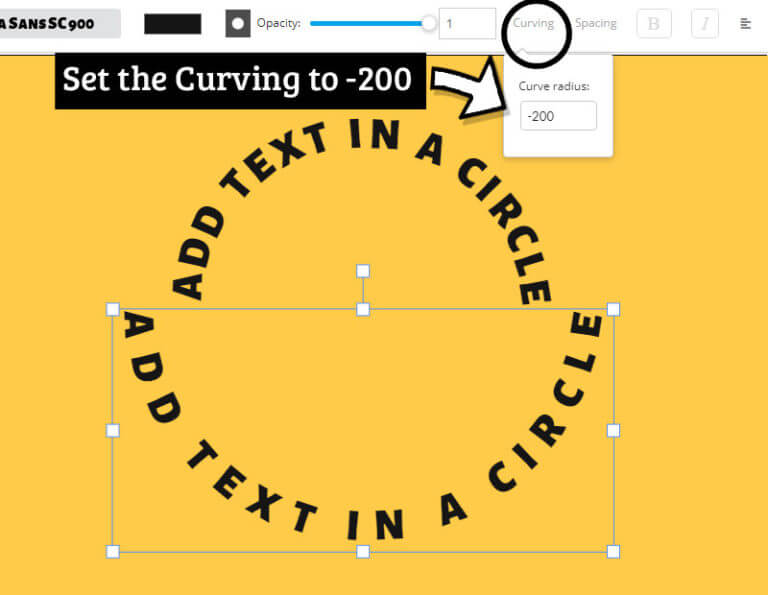how to curve text in paint 3d