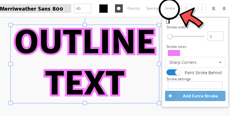 Stroke Text How To Make Text With Stroke Online MockoFUN
