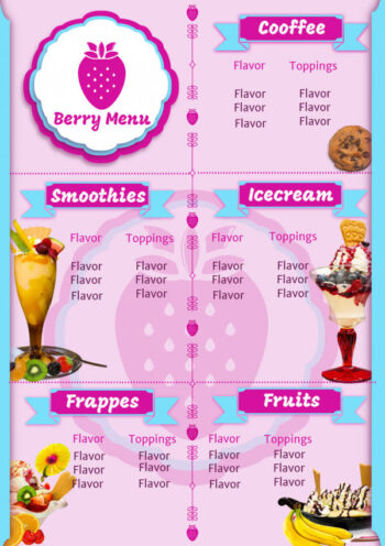 Dessert Menu