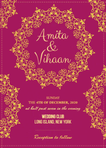 Hindu Wedding Card