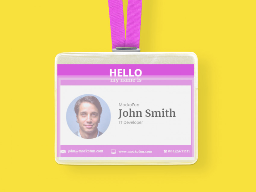Company ID Card Design  ID Badge Maker - Photoshop Tutorial 