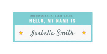 Name Label Stickers