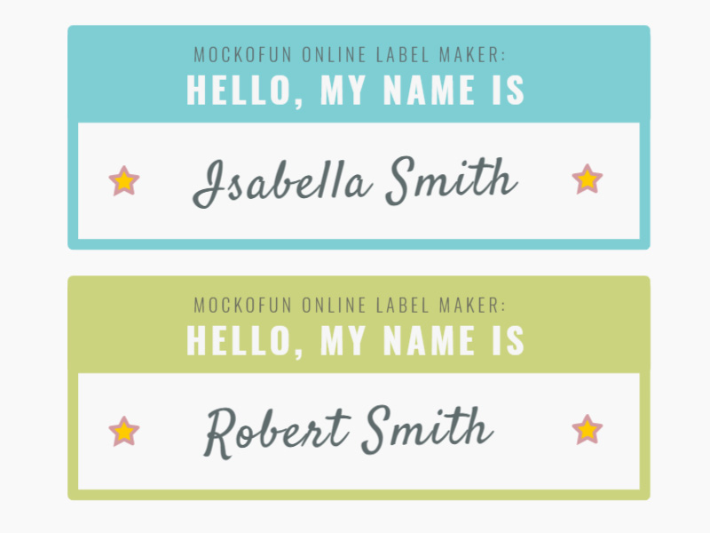 Name Label Stickers