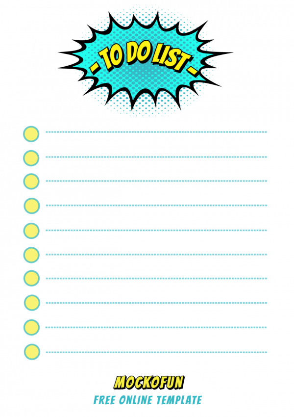  FREE Fun To Do List Template MockoFUN