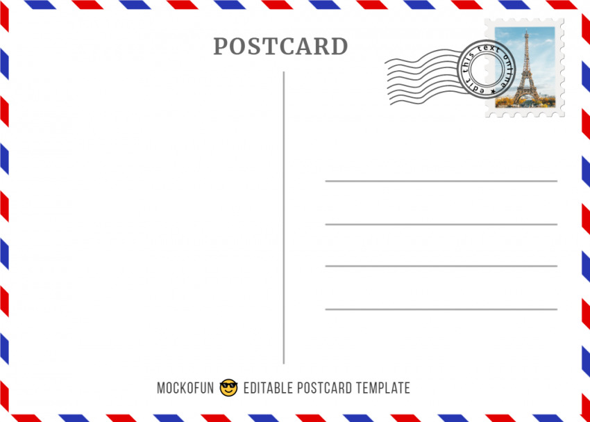 Postcard Rubber Stamp Template