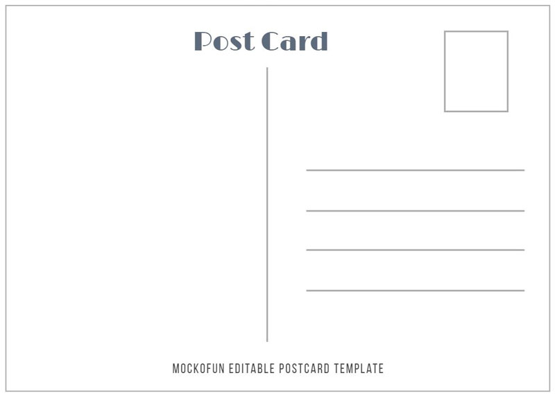 blank postcard template