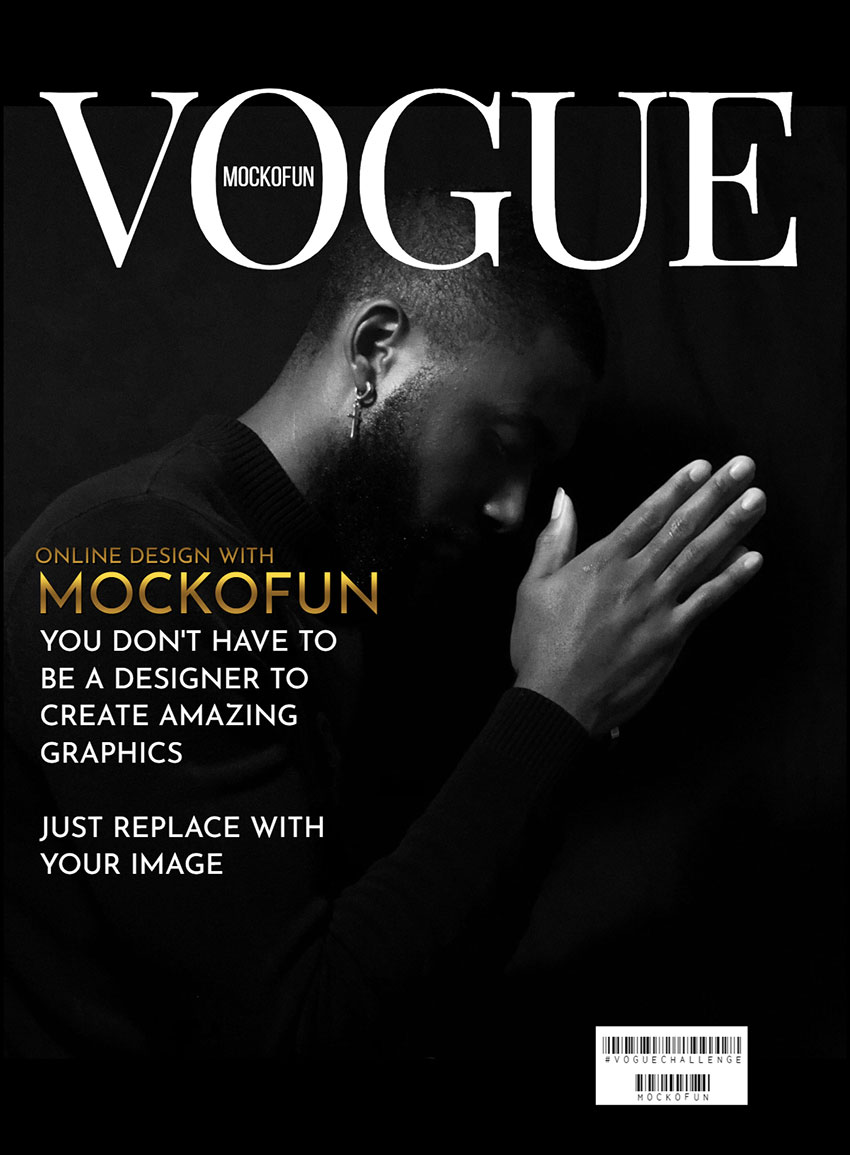 Transparent Background Vogue Magazine Cover Template