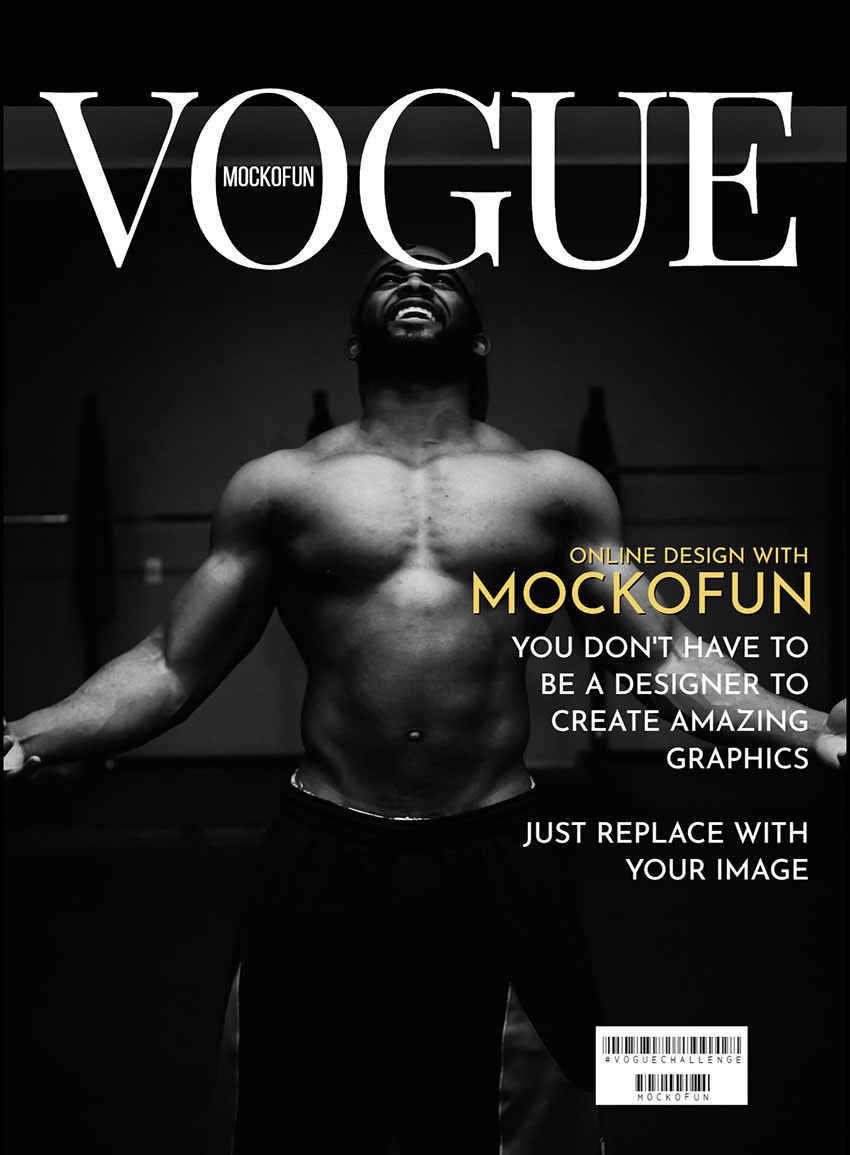 [FREE] Vogue Cover Template MockoFUN