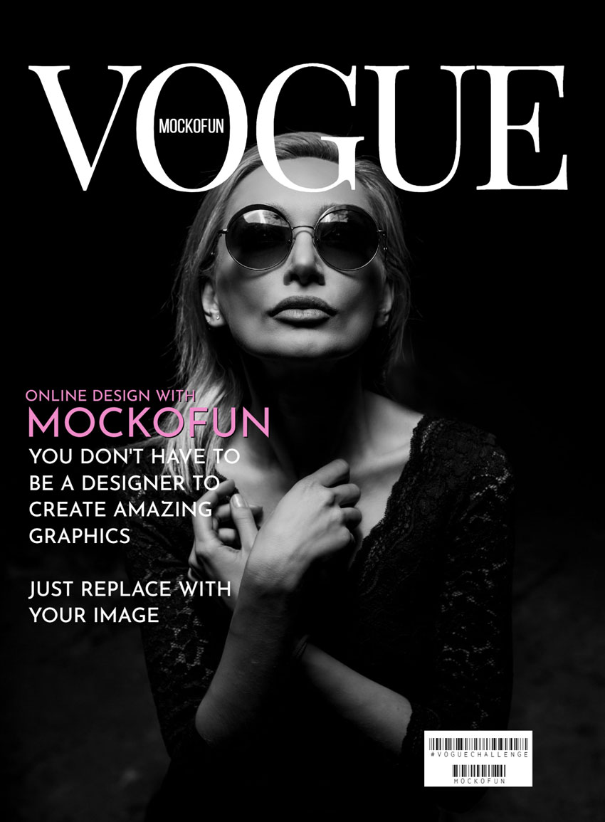 (FREE) Vogue Cover Template Edit Online MockoFUN