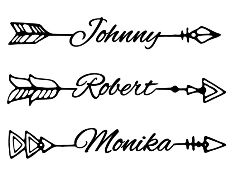 Only 3$] Arrow Tattoo with Name MockoFUN