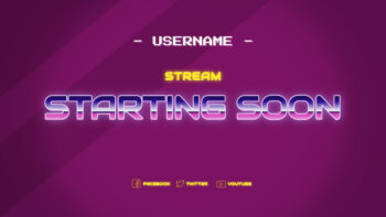 Retro Stream Starting Ending Soon Overlay