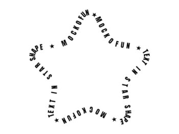 Star Shape Text