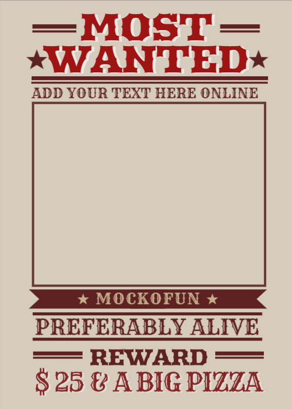 🤠🔪 Wanted Poster Generator MockoFUN