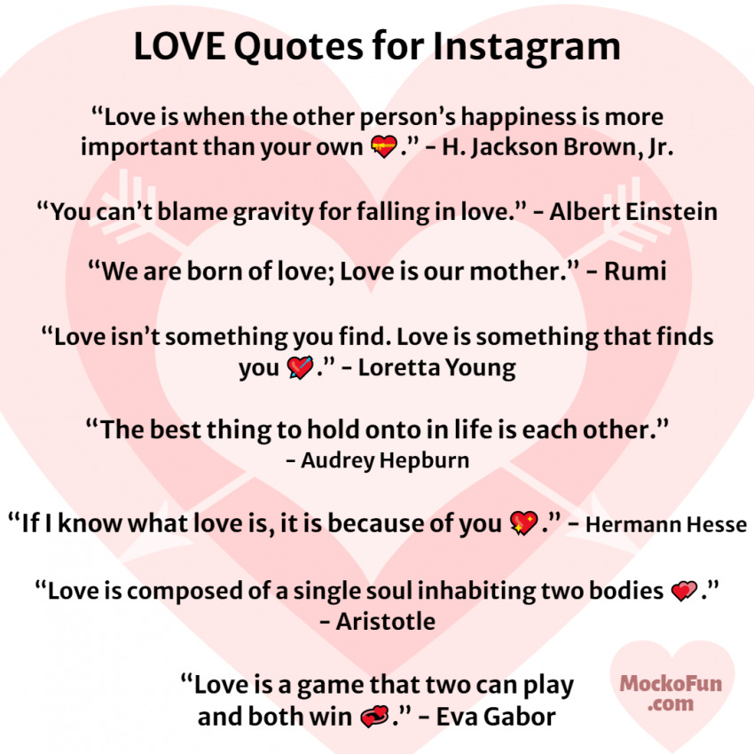 instagram posts about love