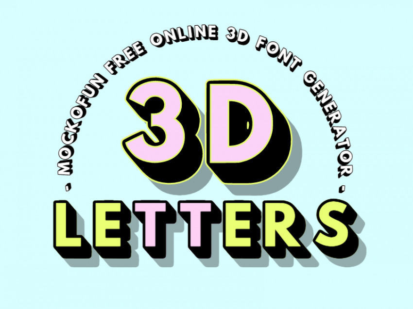 cool 3d block letters