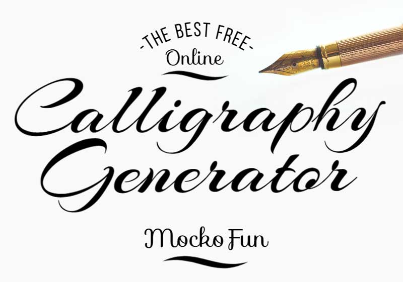 büst ince Erime online calligraphy generator Güvensizlik Sinirlenmek