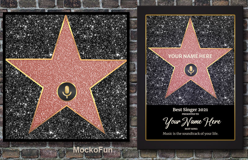 Editable Blank Hollywood Star Template