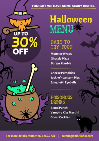 Halloween Menu