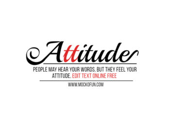 Attitude Text PNG