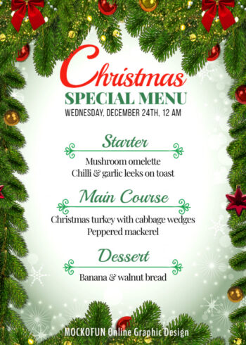 Christmas Menu Design