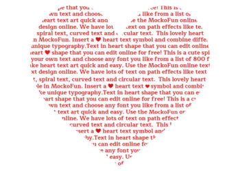 Heart Shape with Text