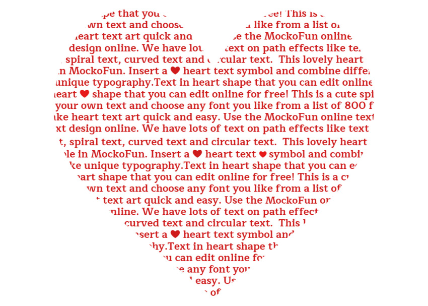 Heart Shape With Text MockoFUN