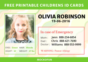 Child Id Card