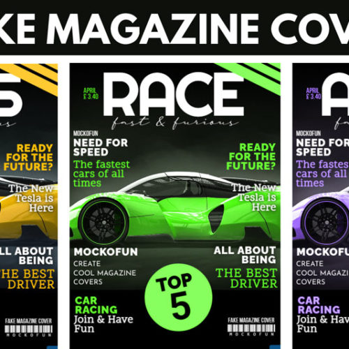 🚗 Car Magazine Cover Design - MockoFUN