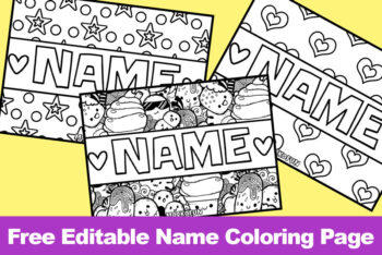 Free Editable Name Coloring Page