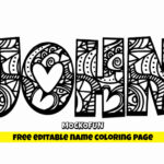 Free Editable Name Coloring Page