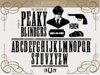 Peaky Blinders Font Generator