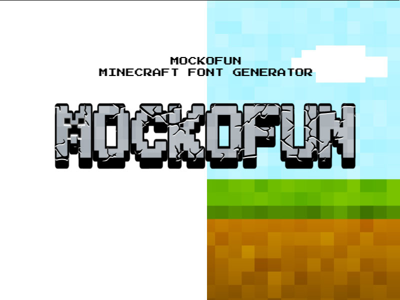 Minecraft Font Generator MockoFUN