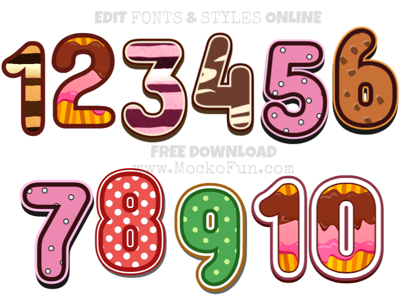 numbers clipart 1 10