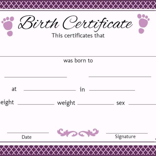 Birth Certificate Template - MockoFUN