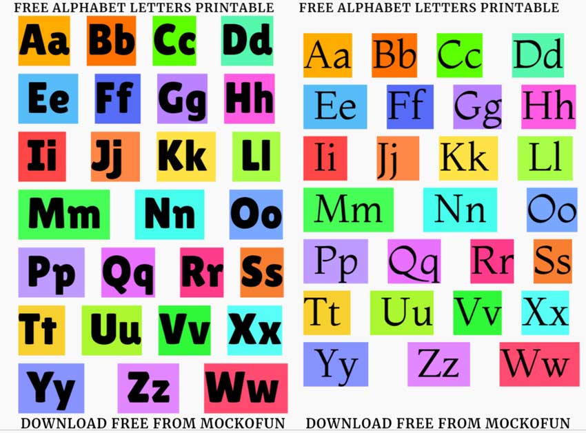  FREE Alphabet Letters Printable MockoFUN