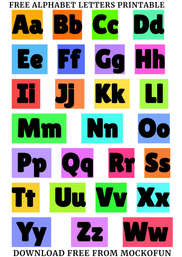  FREE Alphabet Letters Printable MockoFUN