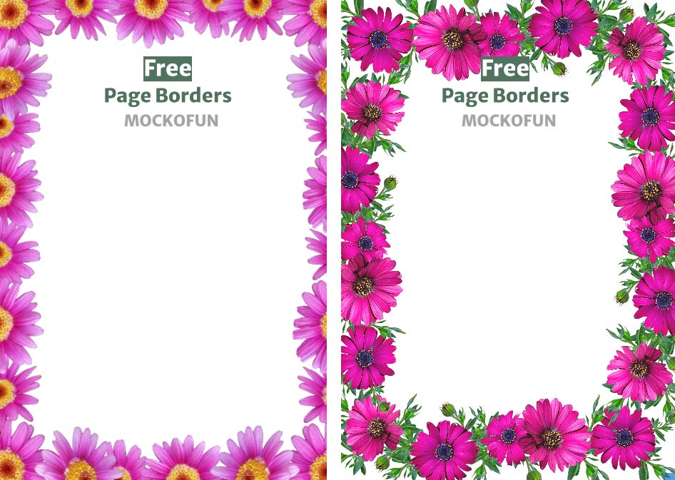 page border designs for a4 flowers