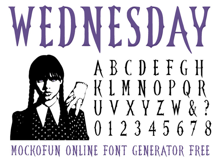 Wednesday NETFLIX Font - Photoshop Supply