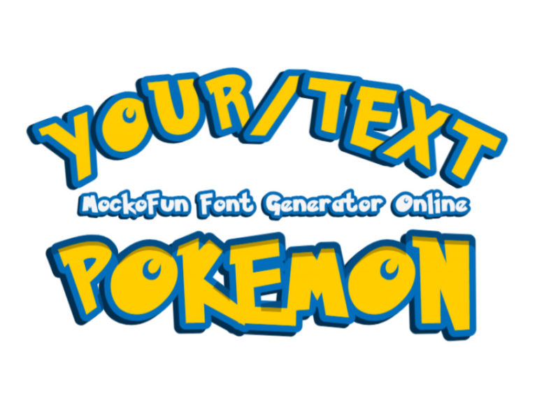 Pokemon Font Generator - MockoFUN