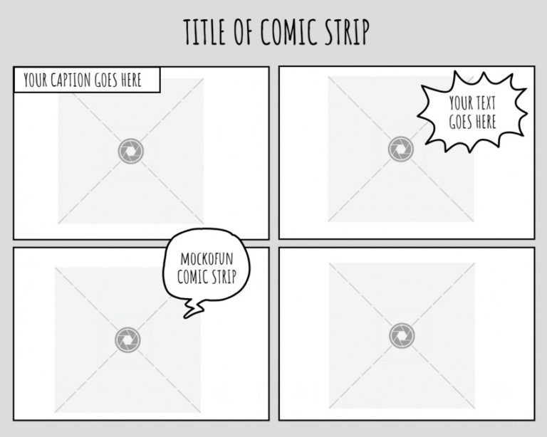 4 Panel Comic Strip Template