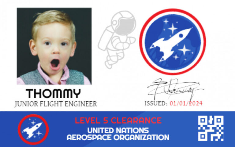 Astronaut ID Card Template