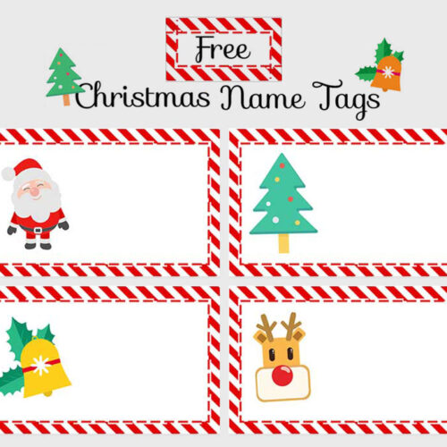 🎅🏼 Free Printable Christmas Name Tag - MockoFUN