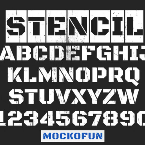 Stencil Font Generator MockoFUN