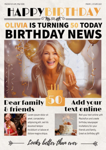 Birthday Newspaper Template